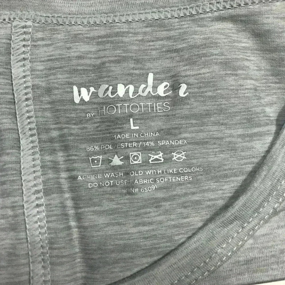 Wander By Hottotties Tie Back Tunic Heathered Top - Picture 4 of 7